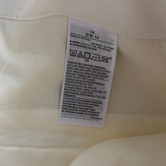 Banana Republic Cream Wide-Leg Pants Sz 14 - Picture 5 of 11